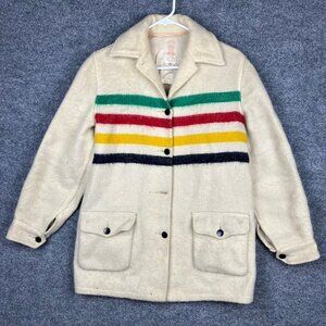 Vintage Wool Rainbow‎ Jacket Made from Genuine HUDSONS BAY 4Point Blanket Fabric